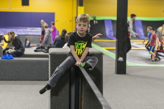 Kiddie court at Get Air - Slackline