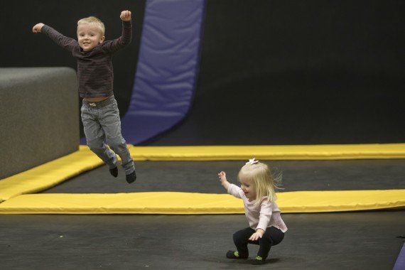 Jumping at Get Air Trampoline Park